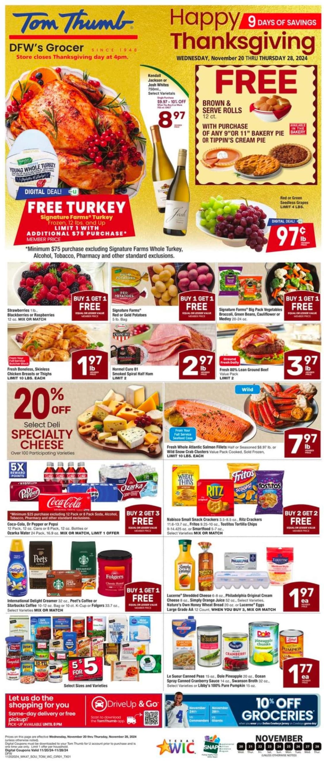 Tom Thumb Weekly Ad 11 20 24 - Page 1