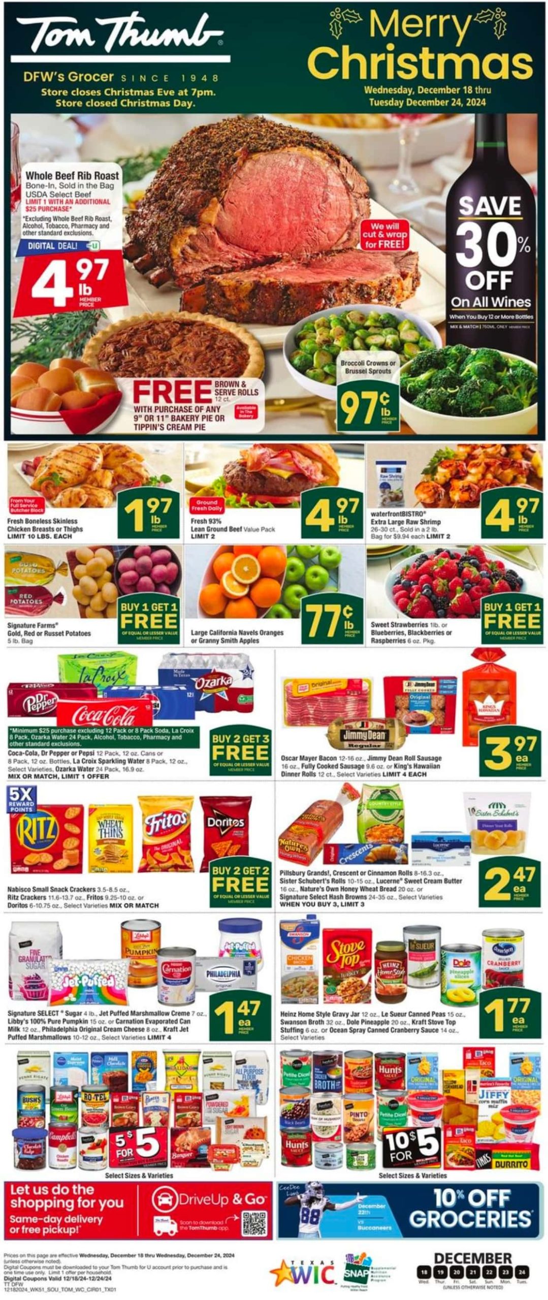 Tom Thumb Weekly Ad 12 18 24 - Page 1