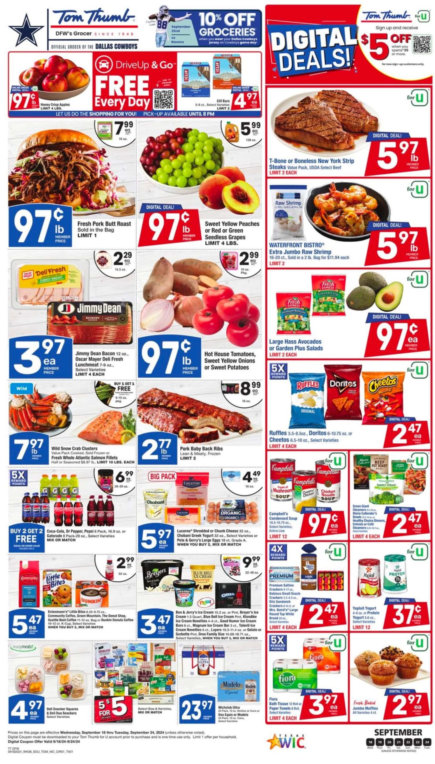 Tom Thumb Weekly Ad 9 18 24 - Page 1