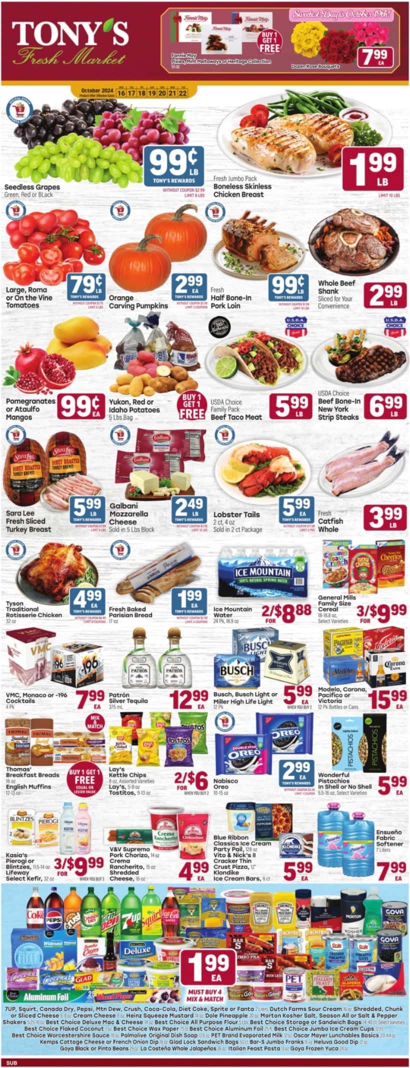 Tony's Weekly Ad 10 16 24 - Page 1