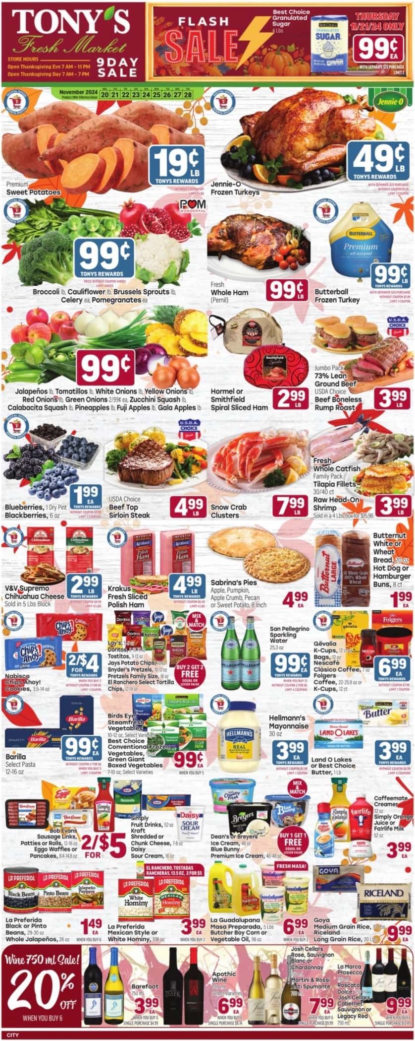 Tony's Weekly Ad 11 20 24 - Page 1