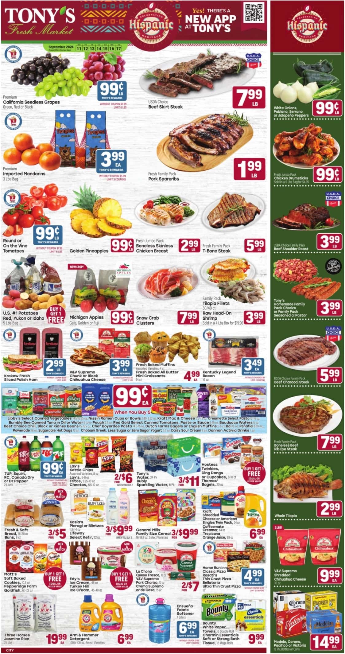 Tony's Weekly Ad September 11 - 17, 2024 - Page 1