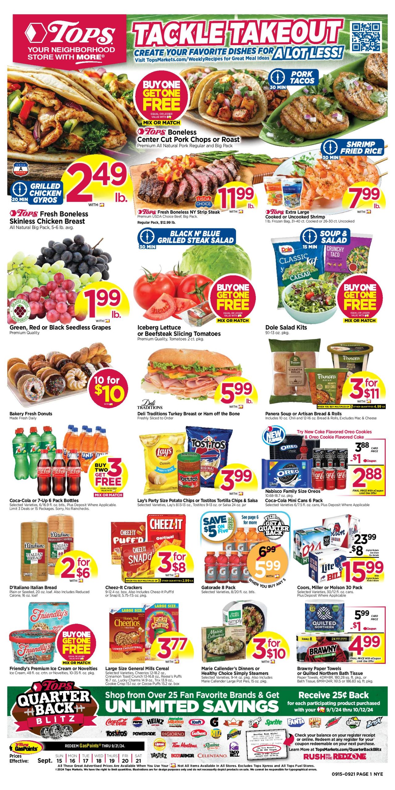 Tops Weekly Ad 9 15 24 - Page 1