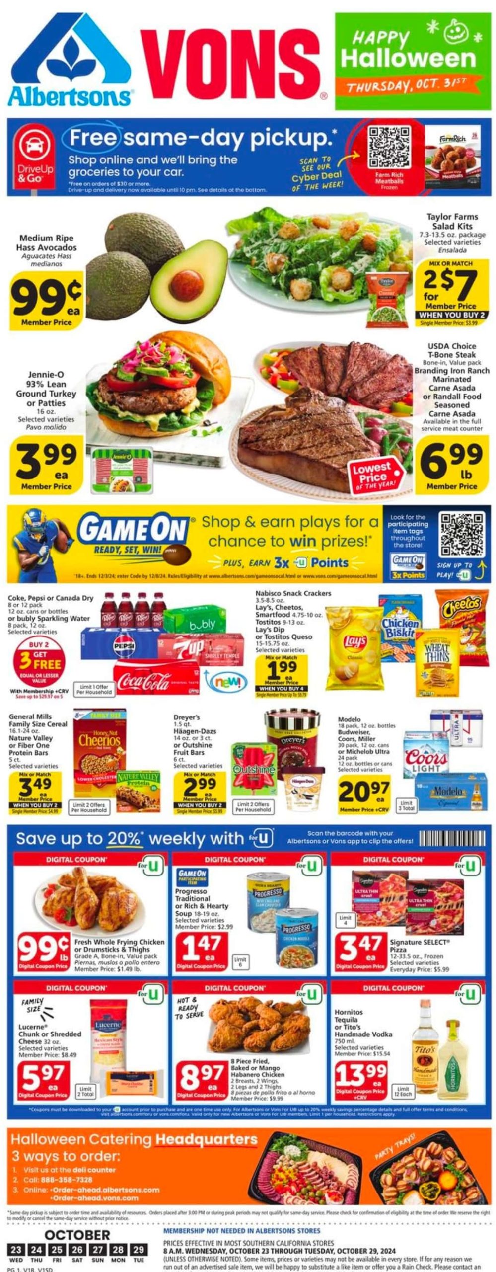 Vons Weekly Ad 10 23 24 - Page 1