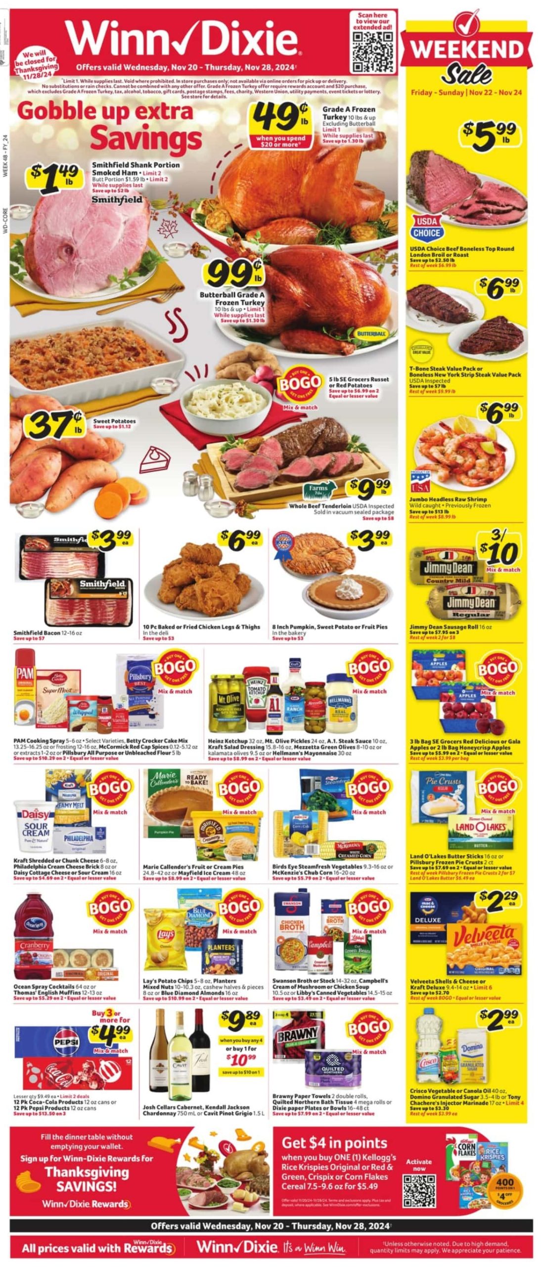 Winn Dixie Weekly Ad 11 20 24 - Page 1