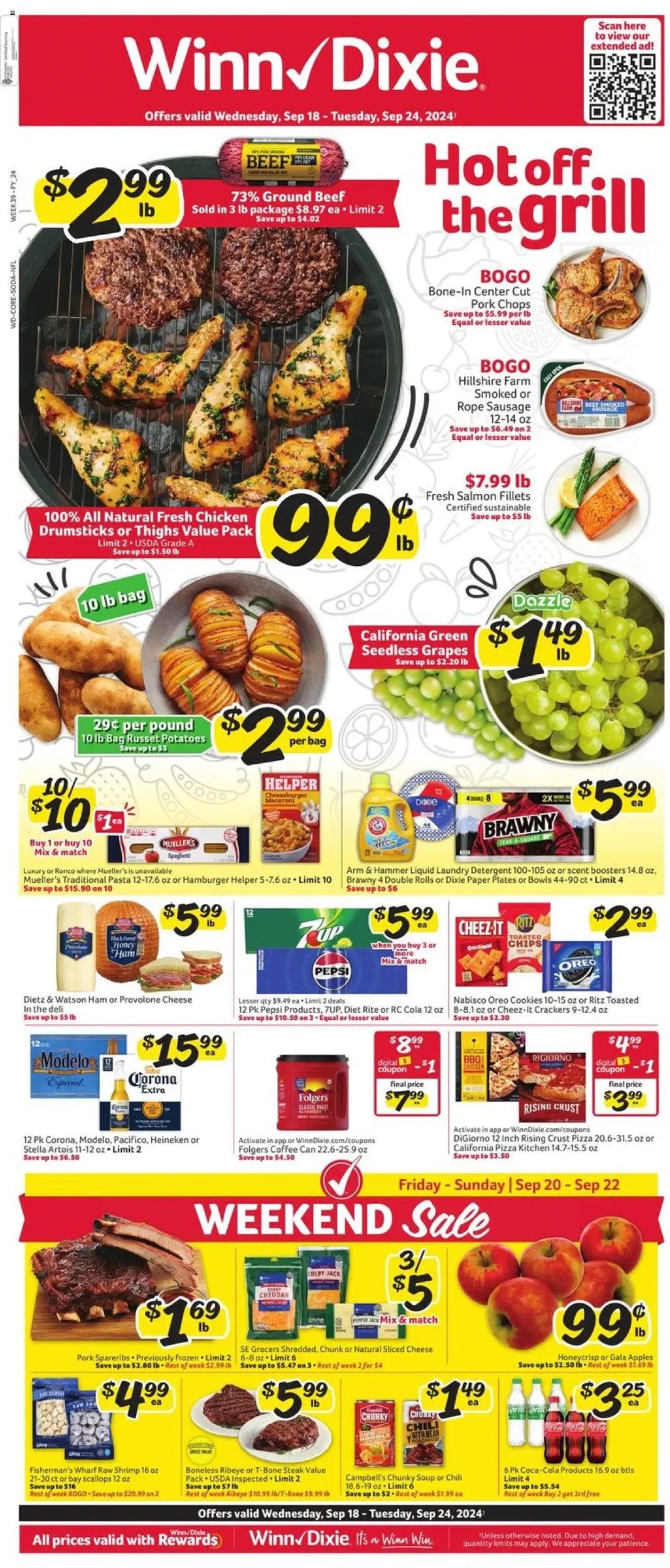 Winn Dixie Weekly Ad 9 18 24 - Page 1